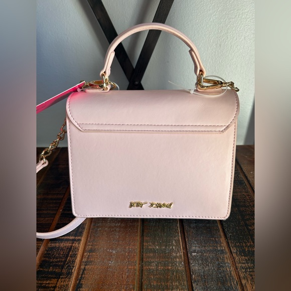 Betsy Johnson Pink Candy Conversation Heart Crossbody Bag Heart Charms NEW - Picture 7 of 12